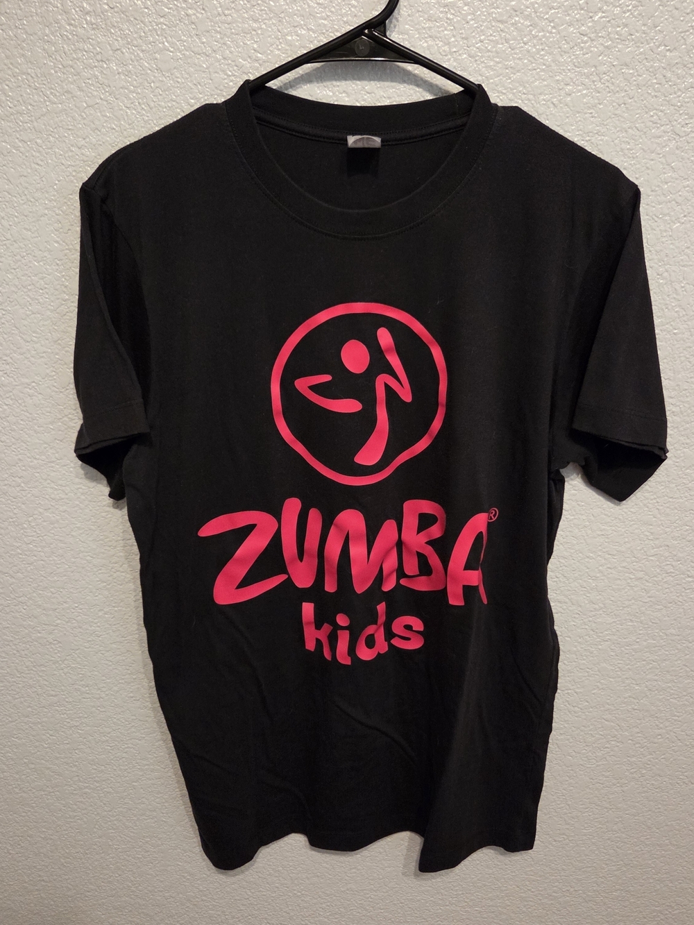 Zumba Kids Instructor Black Tee with Hot Pink Logo